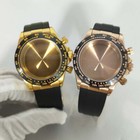 39MM Quartz Case Synthetic Sapphire Glass Watch Case Accessory for VK63 Movement
