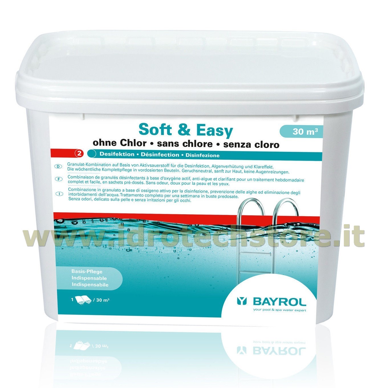 BAYROL SOFT & EASY 30 mc 5,04 KG OSSIGENO ATTIVO PRODOTTI SENZA CLORO PISCINA