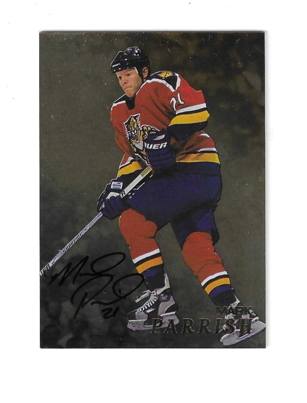 Mark Parrish 1998-99 ITG Be A Player Gold Auto Card #206