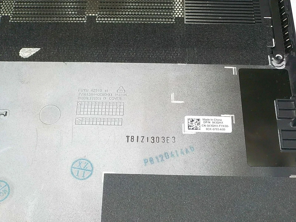 NUEVO OEM Alienware M17 Laptop Base Base Conjunto Dell 43GHX Foto 4 de 4