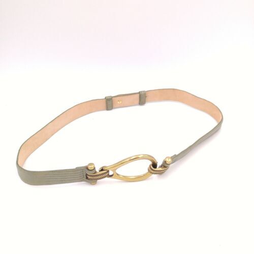 Vintage Carlisle Belt Snake Skin S Small Gray Woman Double Keeper Hardware Vintage Carlisle Belt Snake Skin S Small Gray Woman Double  main image 3