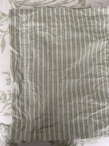Laura Ashley Natalie Handmade Valance Sage Green Striped From Shams 84” x 14”