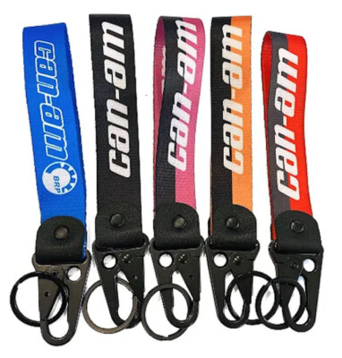 CAN AM ATV/UTV Keychain Metal key Ring Hook Strap Lanyard Nylon New ...