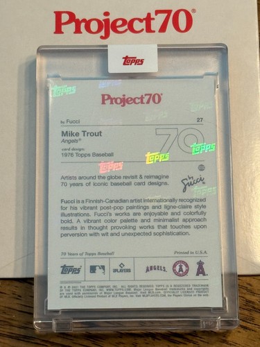 2021 Project70 MIKE TROUT #27 by Fucci Free Shipping! - Picture 2 of 2