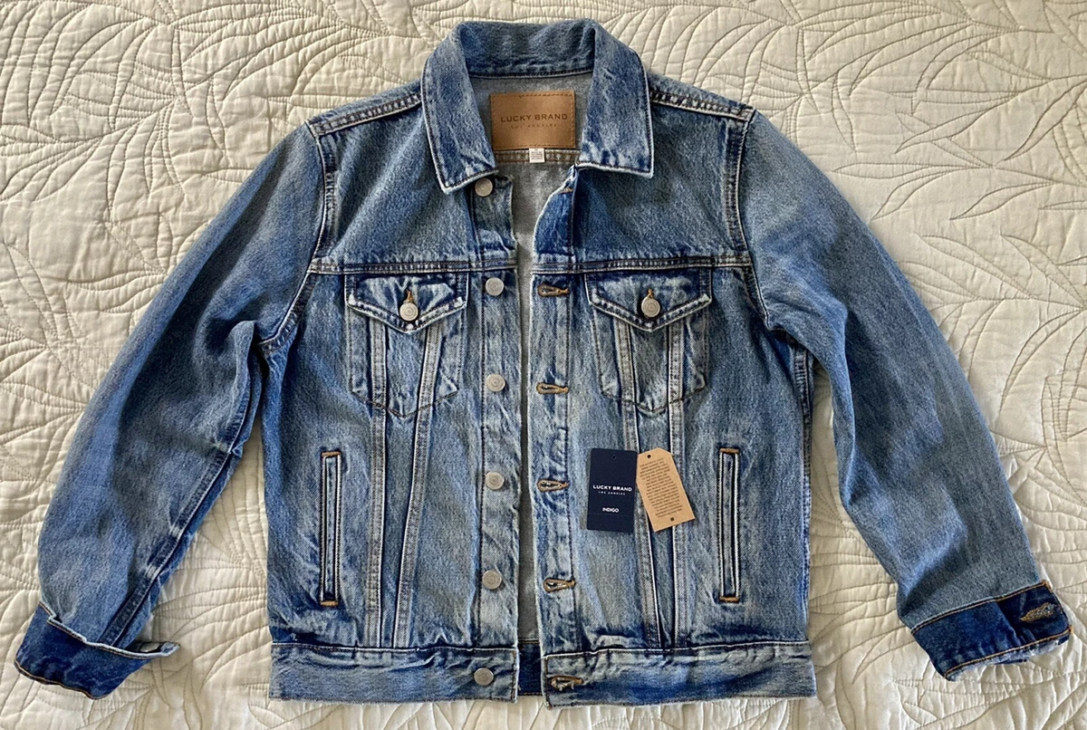 Lucky Brand Womens Teens Blue Jean Babe Denim Jacket Size M New Tags  Detached