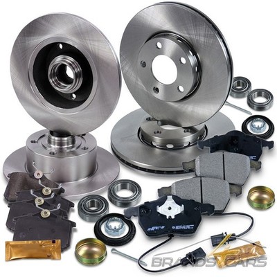 ATEC BREMSE BREMSEN SATZ VORN+HI+RADLAGER HI FÜR AUDI A4 B5 8D 1.8-2.8 94-97
