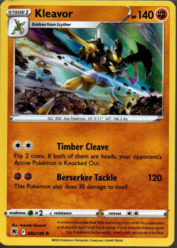 Kleavor (86) Holo Rare SWSH10: Astral Radiance 086/189 NM