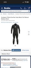 7mm ScubaPro Wetsuit Never Used Size Medium Retail Is Over 700 Sell For 500