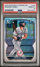 2023 Bowman Chrome 1st Spencer Jones Mega Mojo Refractor #BCP-139 Yankees PSA 10