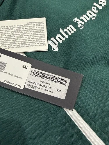 Palm Angels SS23 Classic Track Jacket 'Green White' XXL 100% Authentic Brand New image 5