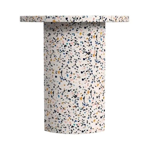 Butler Specialty Company Siesta Outdoor Terrazzo Side Table - White / Multicolor - Picture 3 of 6