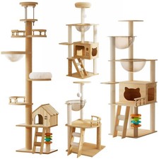 Modern Cat Tree Tower with Scratching Posts Condo for Indoor Cats Pet Play House
