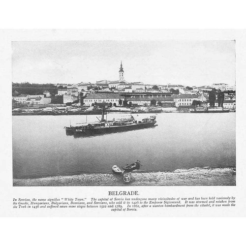 BELGRADE View of the City - Antique Print 1918