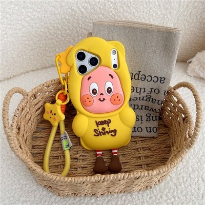 Cute 3D Twinkle Twinkle Star Strap Case Cover For iPhone 17 Pro Max 16 15 14 13