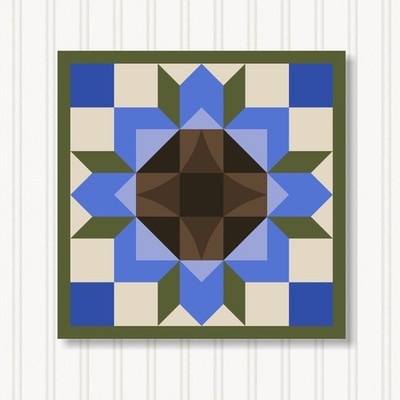 Barn Quilt Square, 8 Sizes, Outdoor & Indoor Wall Art, Home Decor, BQ051-06