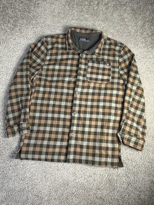 vintage an・an no.5 Hi-Tec Jacket Mens XL Plaid Shacket Flannel Lined Collared Pockets