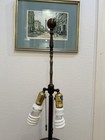 Large Antique Bronze Japanese Bird of Prey Lamp 2 Bulbs Meiji period GORGEOUS! — photo 4