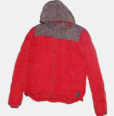 I.Spiewak and Sons Duck Down Jacket Brown and Orange Red Men's Puffer Parka Sz:S
