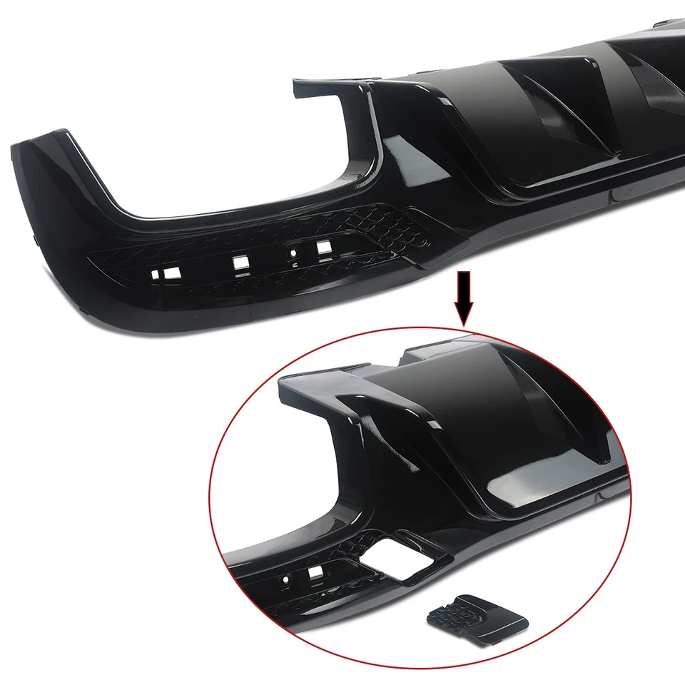 B Style Gloss Black Rear Diffuser+Tailpipes For Mercedes Benz GLE GLS W166 X166 Foto 3 de 4