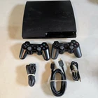 Sony PlayStation 3 Slim PS3 CECH-3001A 160GB Black Console and 2 Controllers