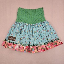 Matilda Jane Girls Skirt 4 Ice Cream Social Wonderful Parade Ruffle Twirl
