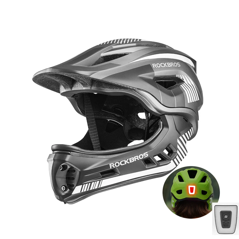 ROCKBROS Child Helmet Full Covered Bike Helmet EPS Safety Cap Detachable Kid - Image 2 of 4