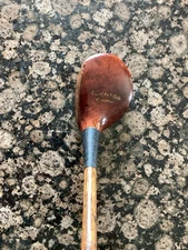 Antique Hickory Wood Shaft Wright & Ditson Large Head Brassie Golf Club D3 11*