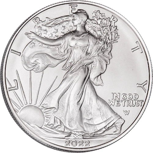 2022 American Silver Eagle 1oz Coins Tube (20) BU .999 Sealed Roll