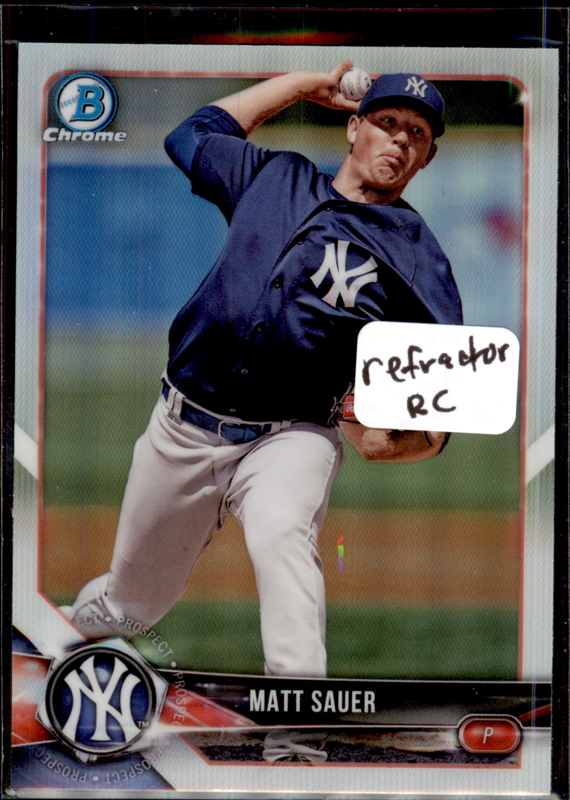 2018 Bowman Draft #BDC-184 Matt Sauer Chrome Refractors
