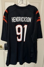 CINCINNATI BENGALS TREY HENDRICKSON #91 NIKE NFL REPLICA JERSEY! SZ XXL NEW