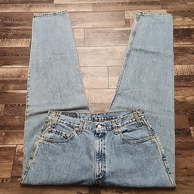 Vintage Levi's Jeans Mens W34 L36 Blue 550 Distressed Relaxed Fit Straight Leg