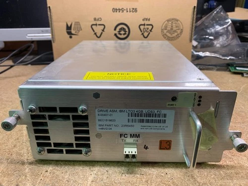 IBM UDS3 LTO-3 Tape Drive XJ869 PN:23R6450 8-00407-01