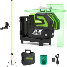 Self-Leveling Green Laser Level Cross Line with 2 Plumb Dots Laser Tool -360° Ho