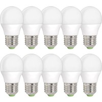 10 X Led Leuchtmittel Tropfen 6W = 41W E27 Matt Kugel Kaltweiß 6000K Tageslicht
