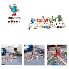 Delight in Adventure: 75-Piece Wooden Farm Train Set for Creative Play