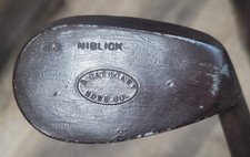 Antique Vintage D. Cathcart HDWE Rut Style Hickory Wood Shaft Golf Club Niblick