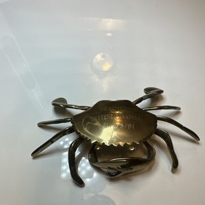 Brass Crab Trinket Box Collectible MD Division Jareene Barkdoll 4/91 to 8/94