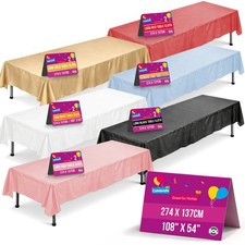 Plastic Rectangular Table Cloth Covers | Wipe Clean Party Tablecloths Disposable
