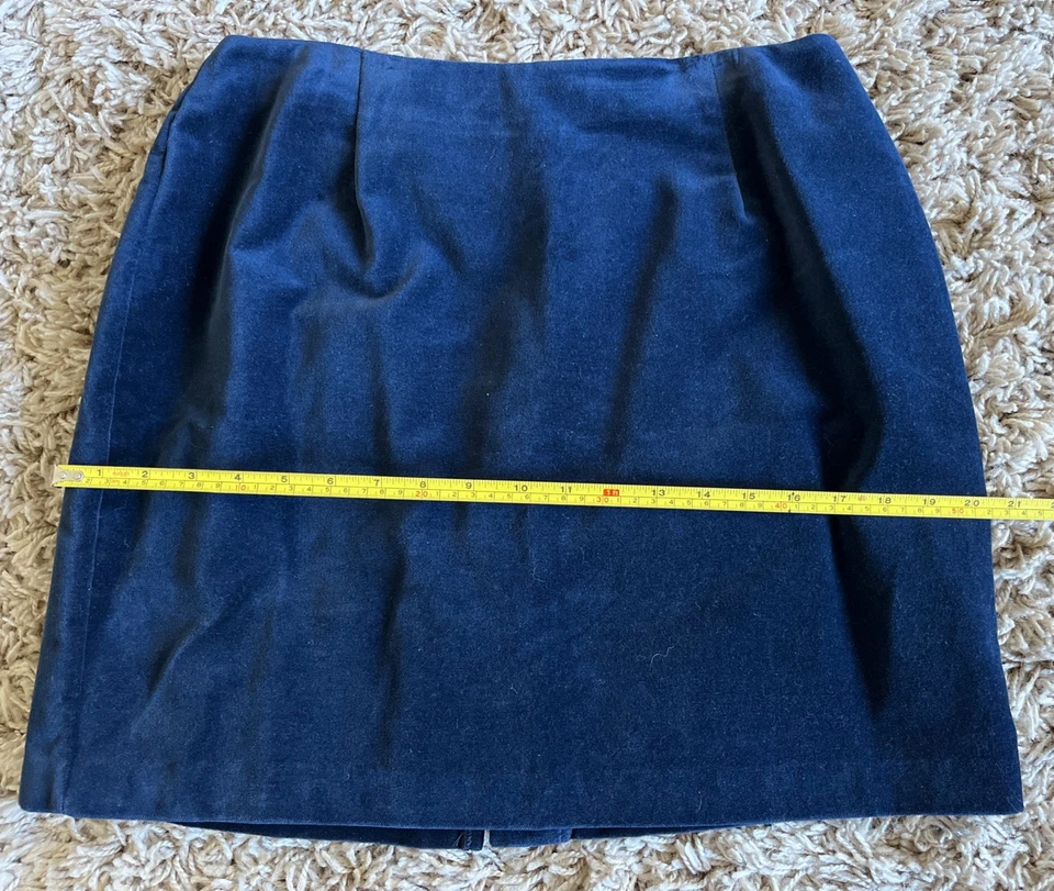 Women’s Hugo Buscati Collection Navy Velvet Skirt Size 14 - Image 4 of 4