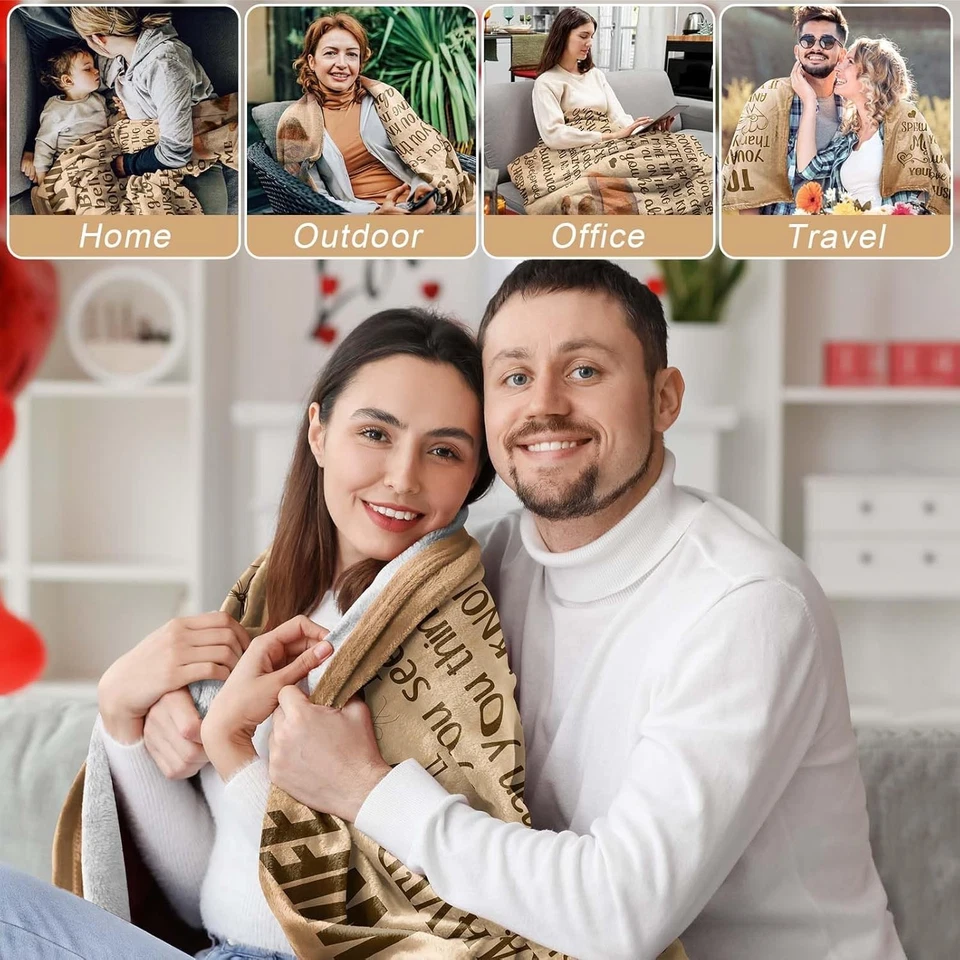 Regalos para esposa, aniversario boda mujer, 80*60 pulgadas, a mi esposa Foto 2 de 4