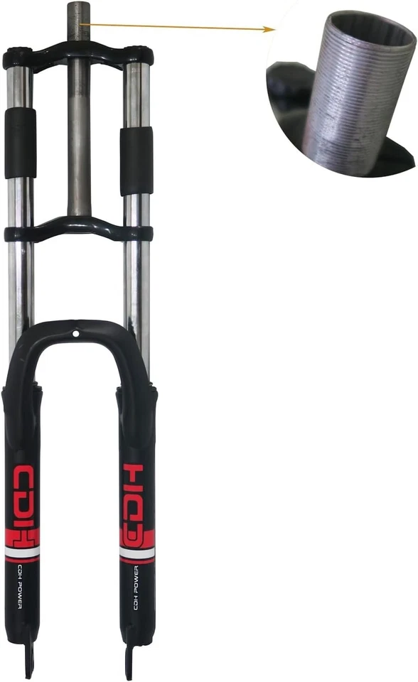 CDH 26" Bicycle Fork 1" Threaded Triple Tree Suspension Bike Fork - Disc Brake - Image 2 of 4