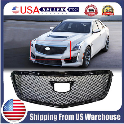 For 2015-2020 Cadillac ATS Front Bumper Grille Black Mesh Honeycomb Style  2018