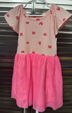 Toddler Girls' Knit Pink Rainbow Tulle Tutu Dress - Cat  Jack  Pink 3T NWT