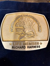 Vintage North American Hunting Club Life Member Belt Buckle
