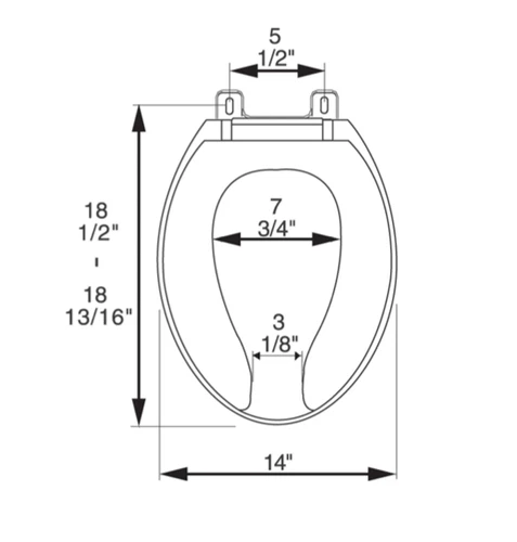 Jones Stephens C2200OS00 Premium Plastic Elongated Toilet Seat,Slow Close - Picture 6 of 6