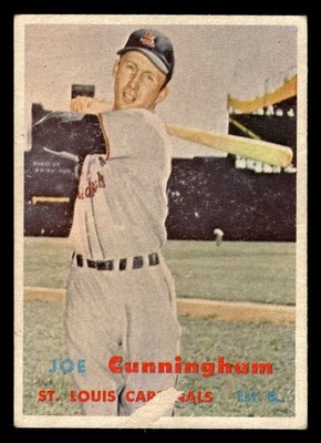 1957 Topps #304 Joe Cunningham - St. Louis Cardinals (Semi-High # / Low Grade)