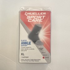 Mueller Elastic Ankle Support Brace XL Black Breathable Unisex