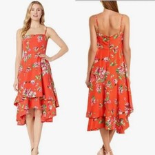 NWOT Vince Camuto floral tiered summer dress with POCKETS size Small