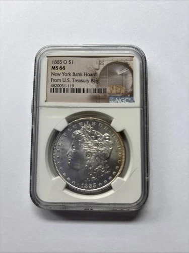 1885 O NGC MS 66 New York Bank  Hoard