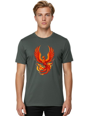 Phoenix-Rising-2 Mens Graphic Tee, 100% Cotton, Casual Summer Wear